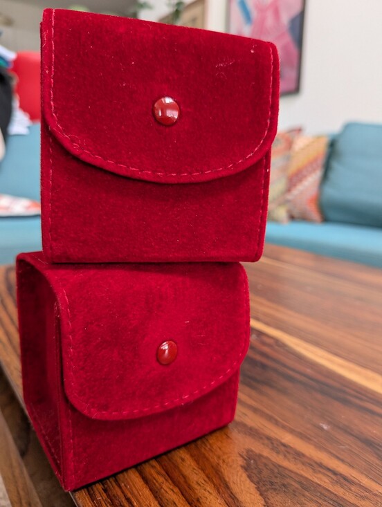 Cartier Jewelry - Authentic Cartier Red Velvet Travel Jewelry Pouch Case Duo